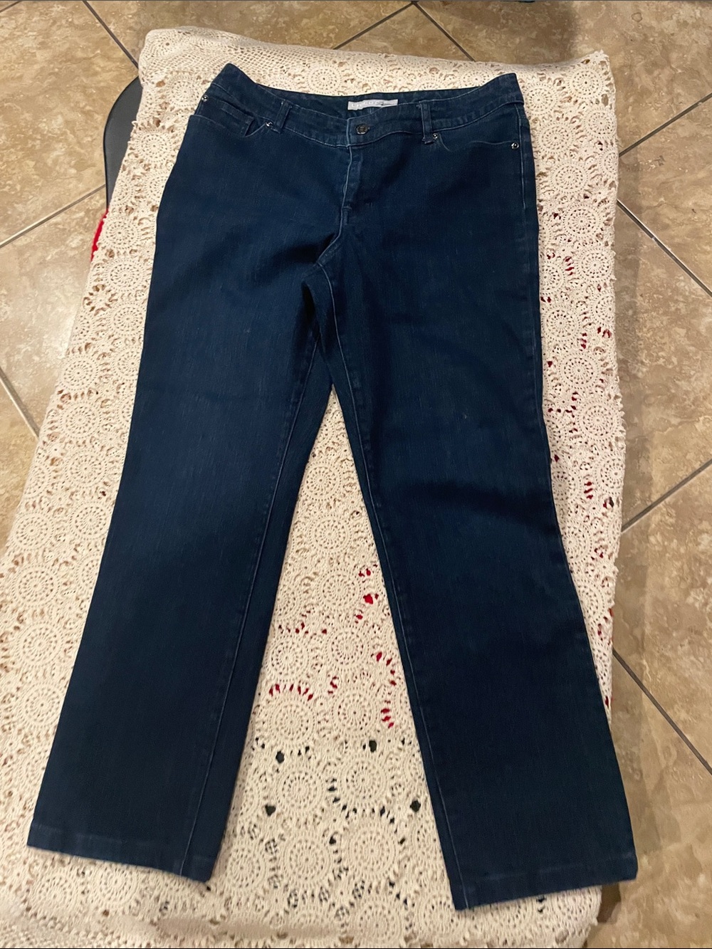 Chico's Dark Indigo Straight-Leg Jeans